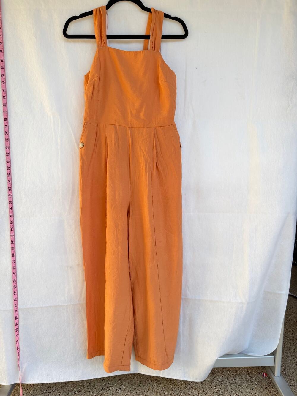 Topshop Mustard Yellow Wide Leg Tie Back Jumpsuit US 6/ UK 10